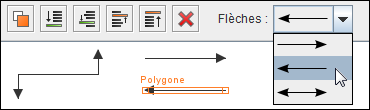 Démonstration flèches polygone
